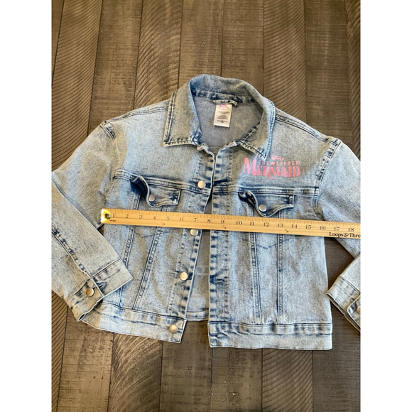 Disney Princess Little Mermaid Ariel Jean Jacket – Girls/Juniors Size M - Picture 5 of 6